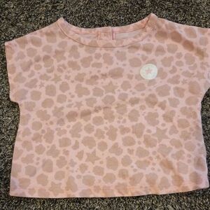 Converse Pink Short Sleeve Tee with Heart Pattern